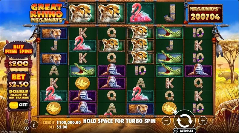 Great Rhino Megaways gameplay