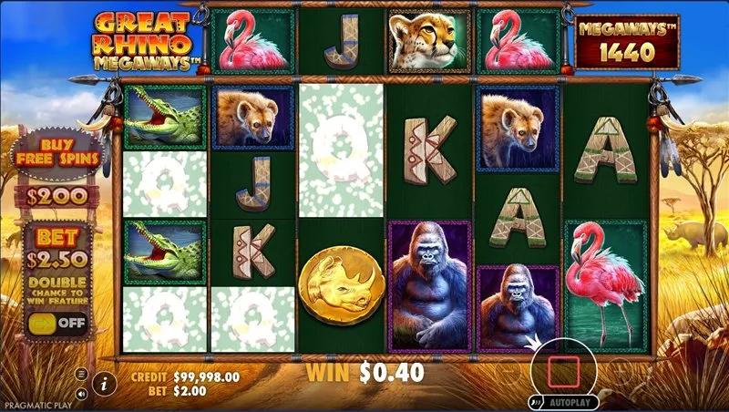 Great Rhino Megaways bonus round